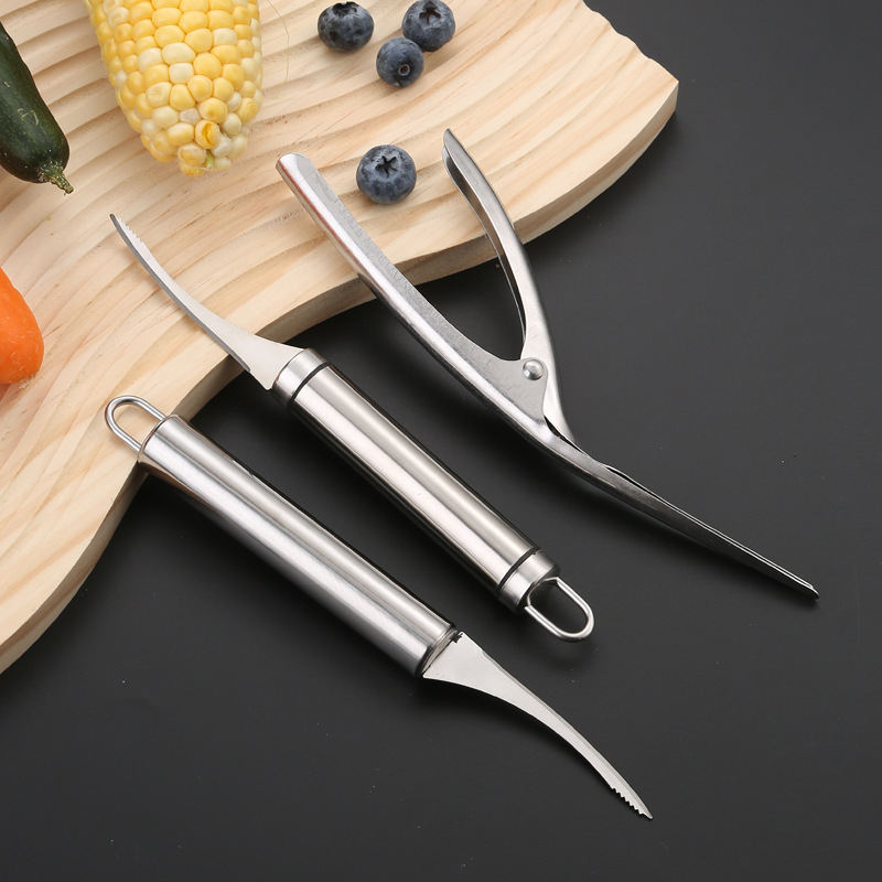 430 Stainless Steel Shrimp Deveining Knife for Seafood Kitchen