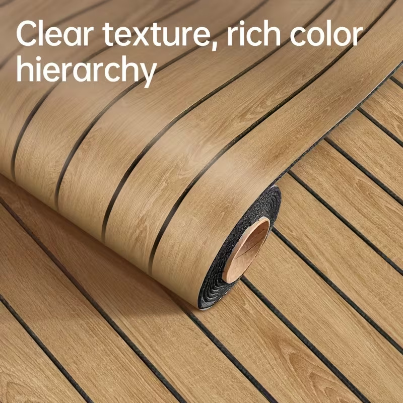 3D Self-Adhesive Wood Grain Wall Sticker, Waterproof
