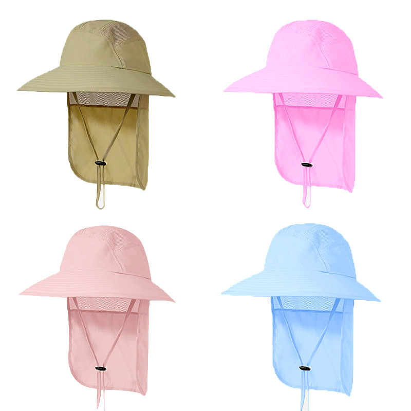 Outdoor-Fischerhut mit Nackenschutz, Anti-UV-Sonnenhut für Herren, Frühling und Sommer