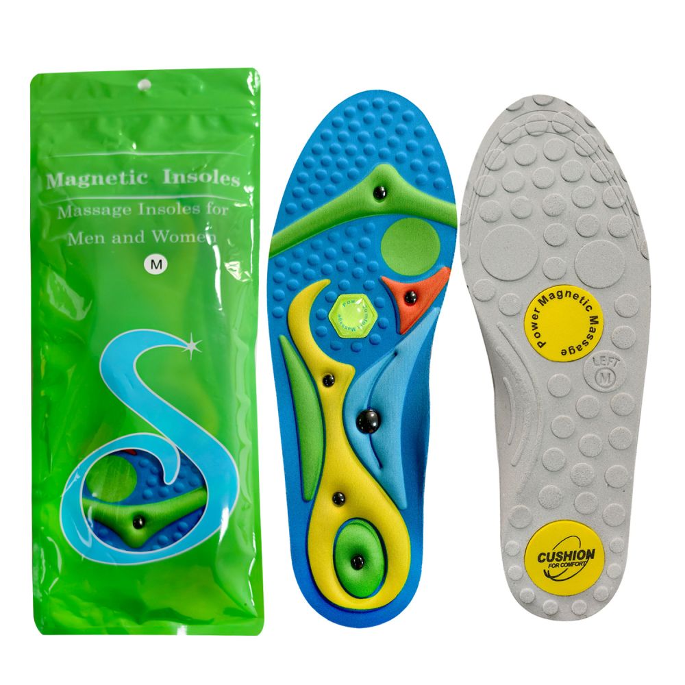 Magnetic Therapy Massage Insoles, Breathable, Shock-Absorbing, Arch Support - 1