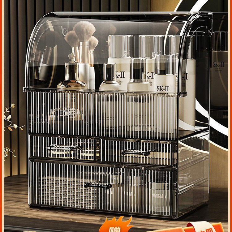 Cosmetic storage box acrylic desktop dust-proof large capacity