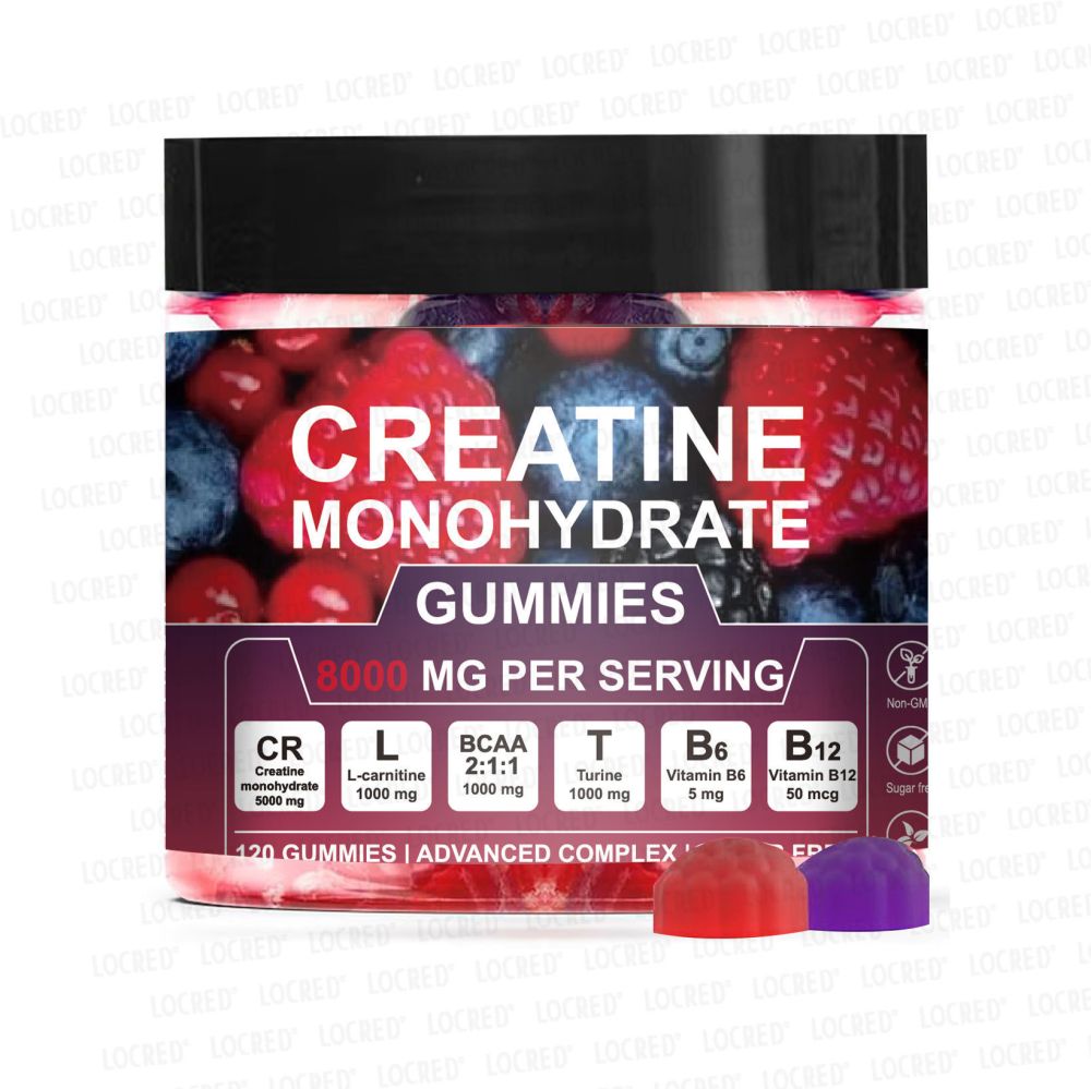 Kreatin gummies, 120 kapsül, iki renkli