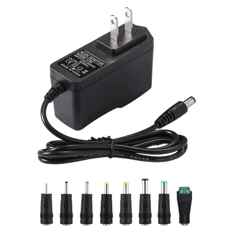 12V 2A DC Power Adapter with 8 Connectors