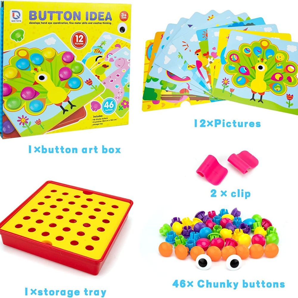 Children's Button Mushroom Nail Puzzle, Early Education Intelligence Toy