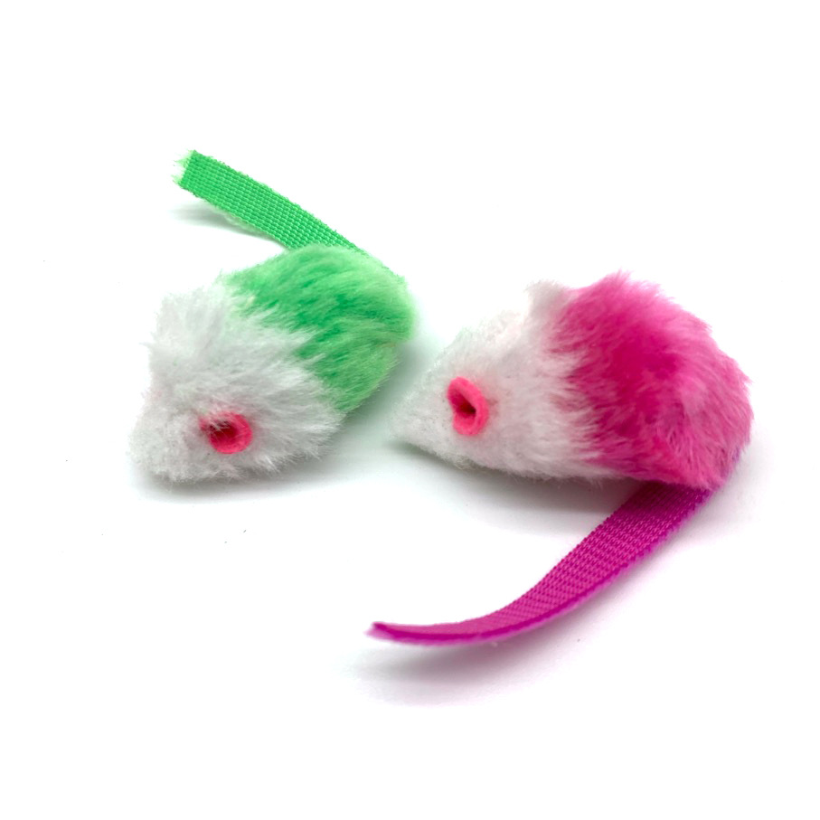 Plush Mouse Cat Toy, Colorful Small Mouse for Entertainment - 3