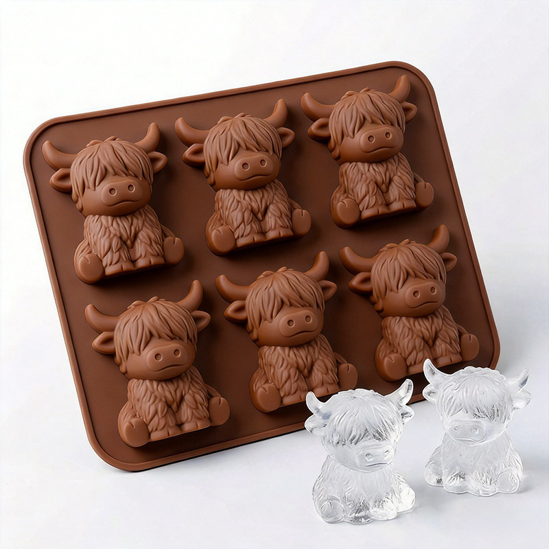 Silicone ice cube mold Yak Silikon-Eiswürfelform Miniatur Highland Cattle Silikon-Eiswürfelform - 10