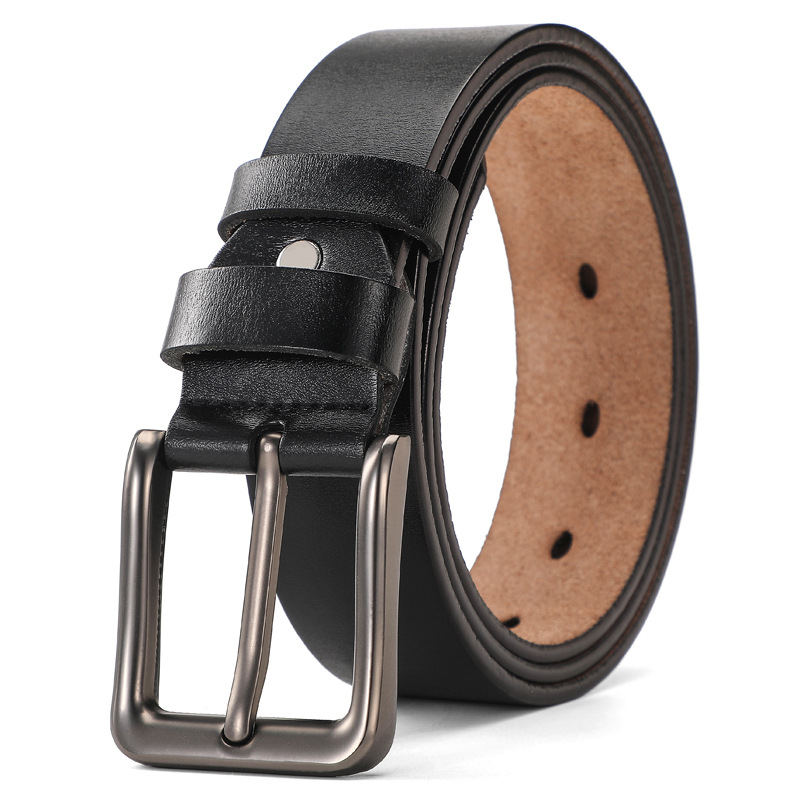 Neuer Herren-Vintage-Gürtel aus echtem Rindsleder mit Pin-Schnalle, Export-Grenzüberschreitend, Dropshipping, Bestseller, Tailliengürtel, direkte Herstellung von der Fabrik, Lagerbestand