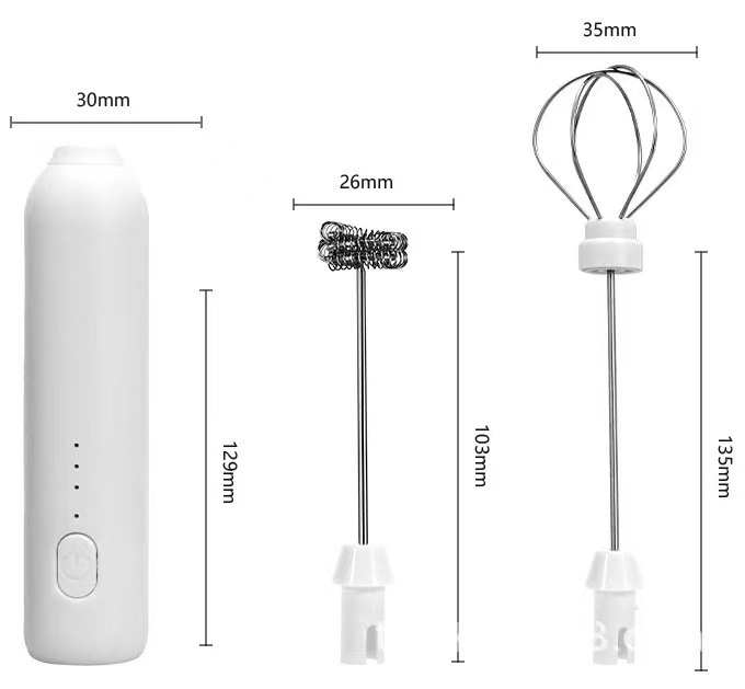 Electric egg beater, milk frother, coffee milk frother, home-type mixer, frothing stick, whipping attachment, milk frothing machine. - 11