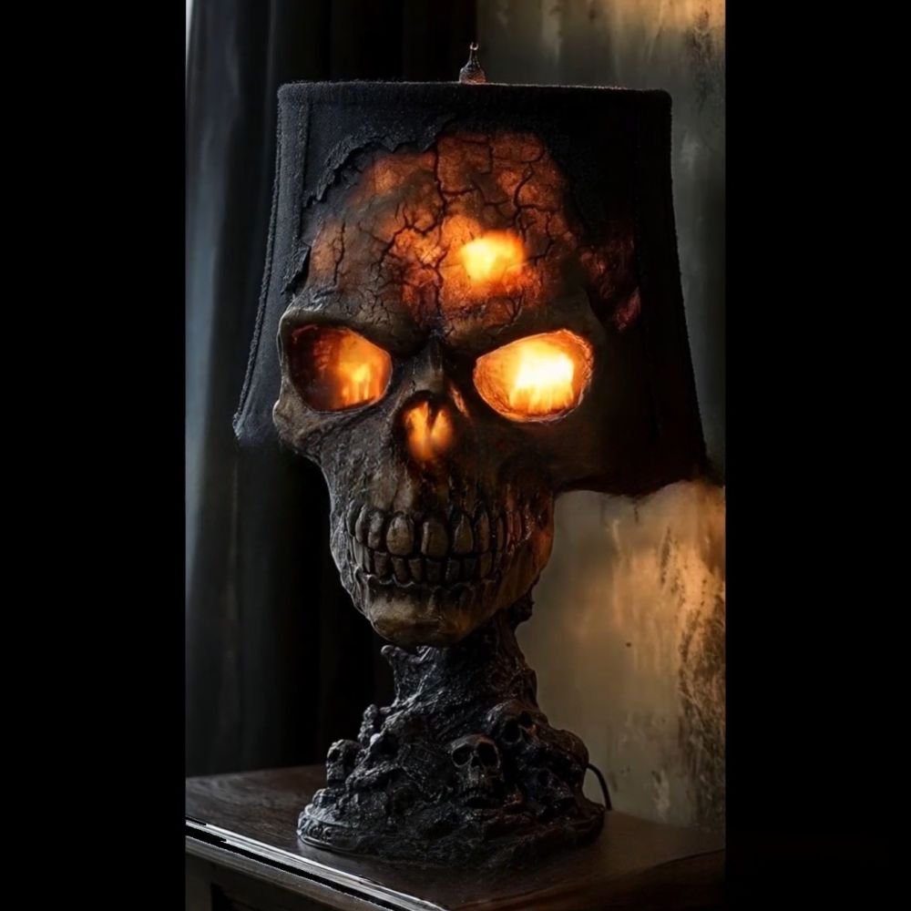 Halloween Skull Garden Light, Resin Decorative Craft