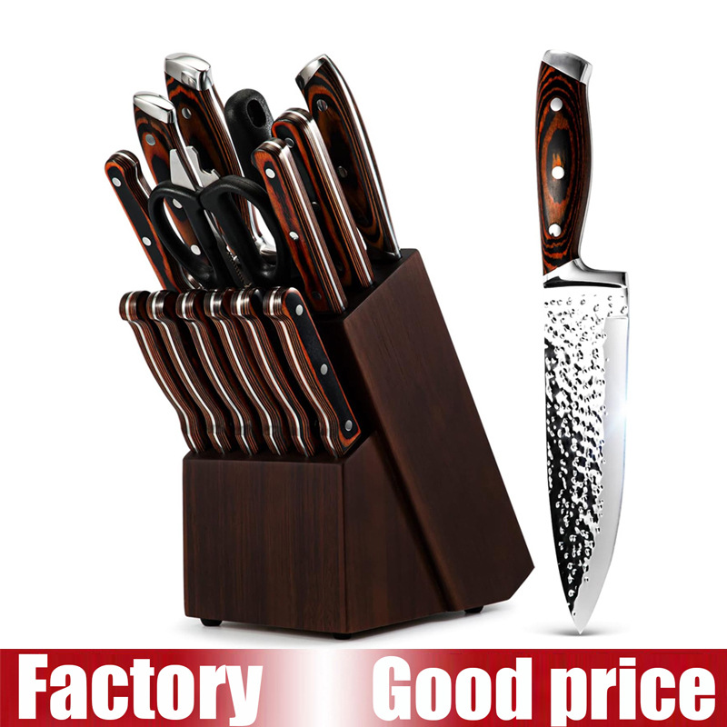 Stainless Steel Knife Set 15-Piece Chef Knife