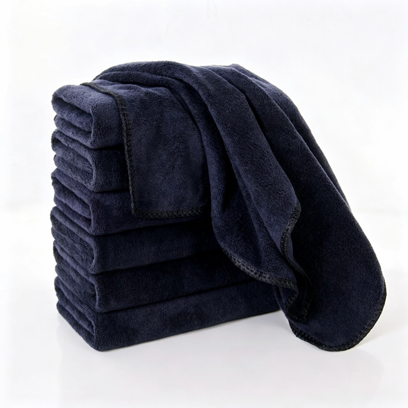 Mikrofiber havlular toptan satış, siyah havlular, kalınlaştırılmış ve emici, yetişkin berber havluları, özel güzellik ve tırnak sanatı bezleri.