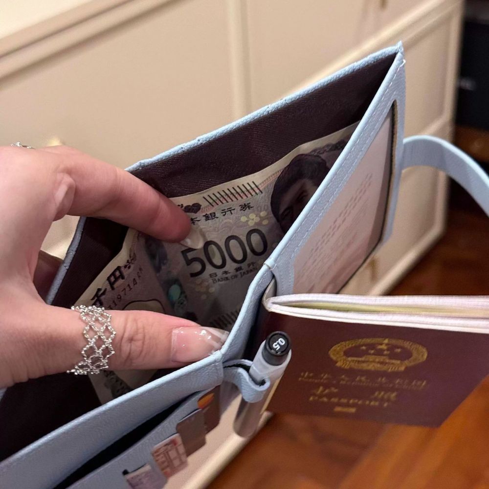 Kore tarzı pasaport çantası, 3-in-1 cüzdan, kadın - 1