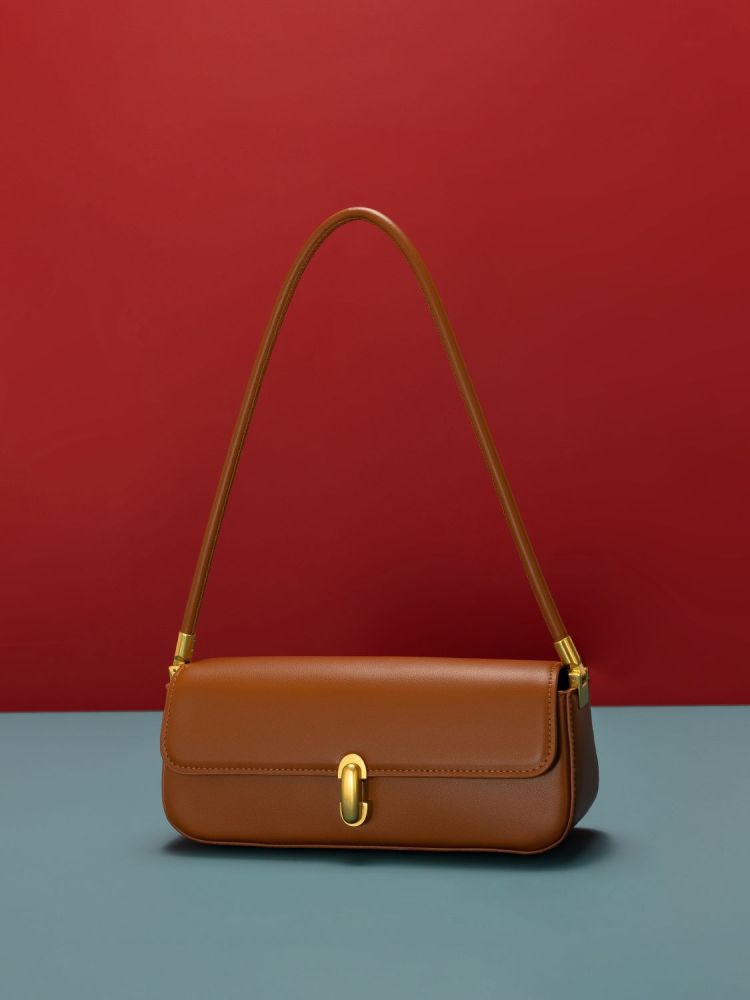 Minimalist Korean Style Baguette Underarm Bag, Women's Single Shoulder Handbag