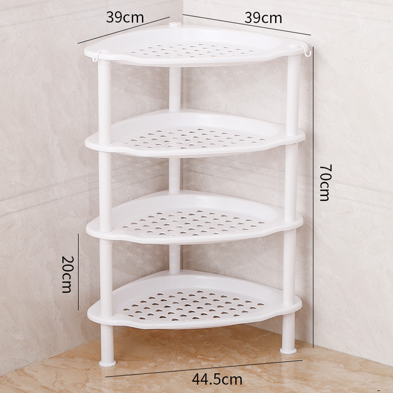 Kitchen Storage Rack Floor-Standing Multi-Layer Fruit and Vegetable Seasoning Organizer Bathroom Basin Bucket Triangle Storage Shelf - 9