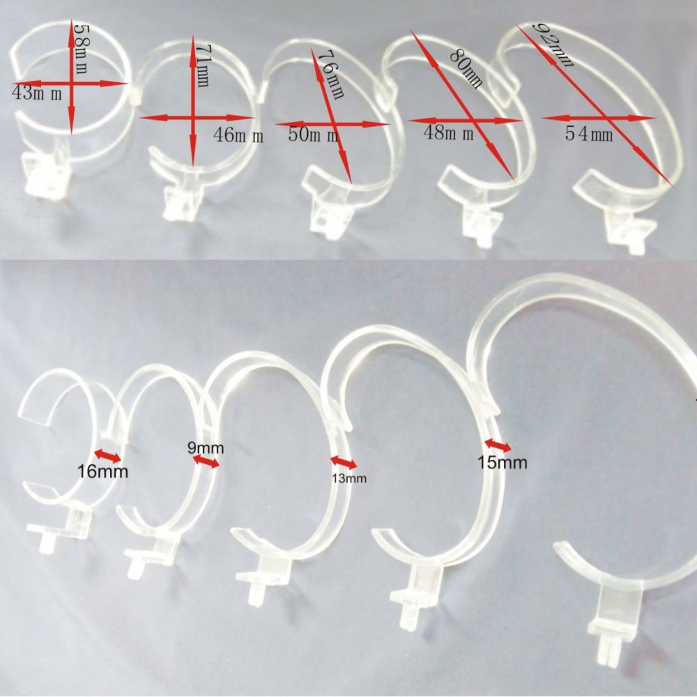 Acrylic watch display stand with C-ring