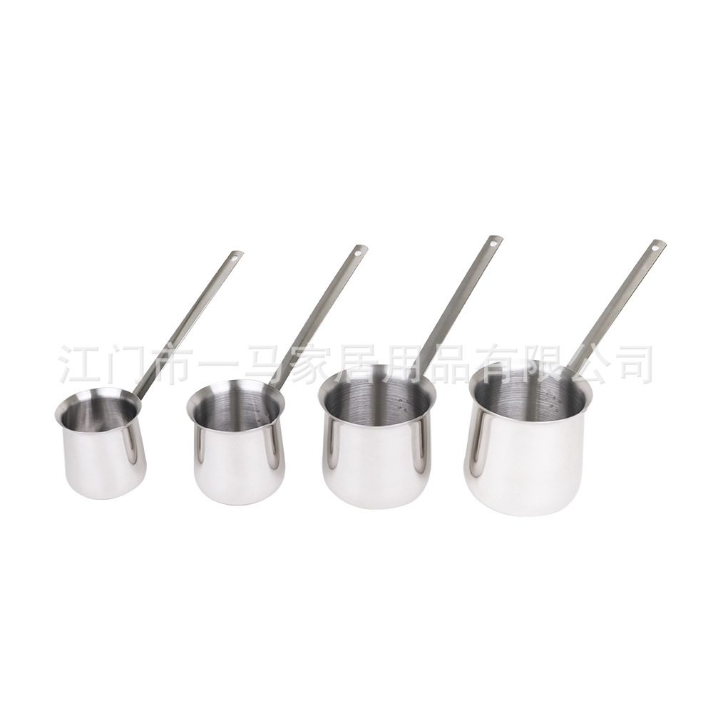 Stainless Steel Long-Handle Milk and Coffee Boiling Pot, Small