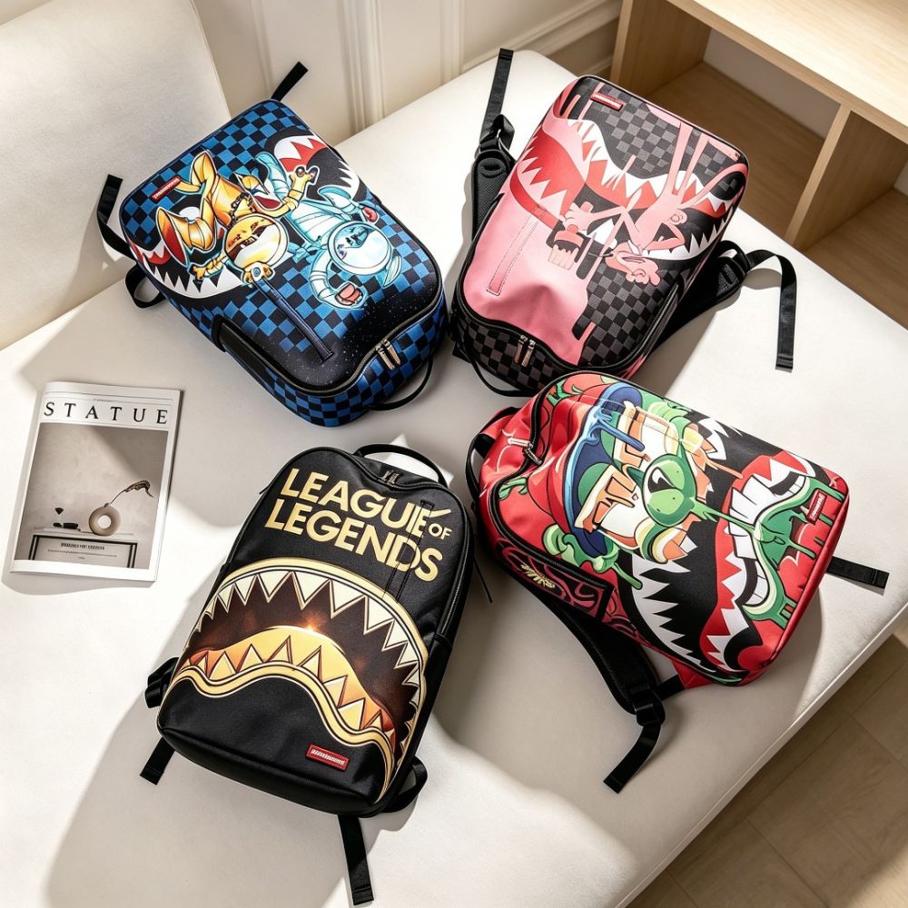Grenzüberschreitende hochwertige Shark-Muster Trend-Marke großvolumiger Rucksack Kollektion Werksbestand direkt versand Freizeit Reise Experte - 1