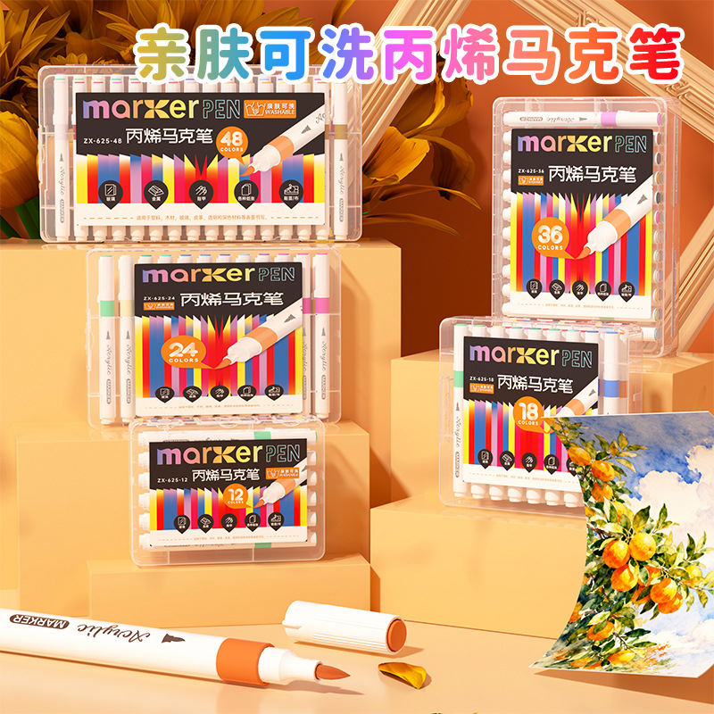 Kinder-Acryl-Marker Set zum Malen und Zeichnen
