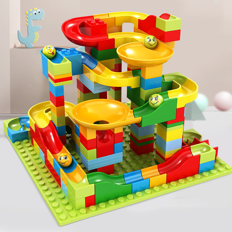 LEGO Compatible Building Blocks Ball Track Slide Set Children's Toy