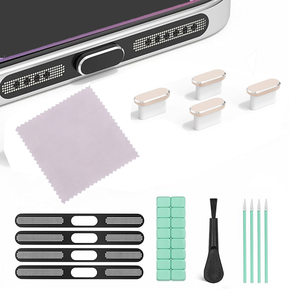 Handy-Staubschutzstöpsel Set USB-C Staubschutzstöpsel für iPhone 15/16, 17 Reinigungsset