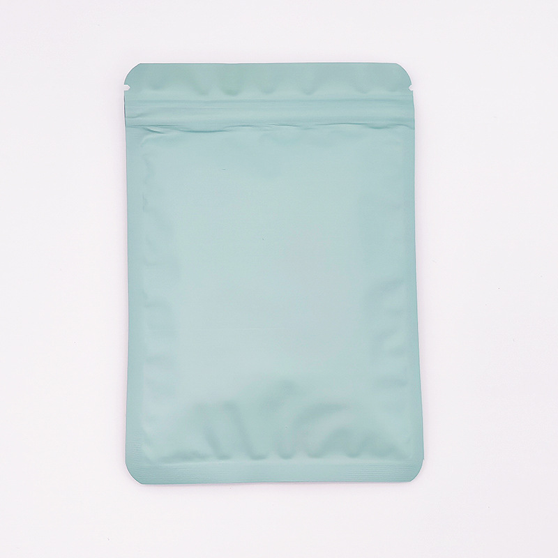 Renkli buzlu alüminyum folyo kilitli torba mat çift taraflı alüminize kemik torbası gıda ambalaj torbası takı mühürlü plastik torba - 10
