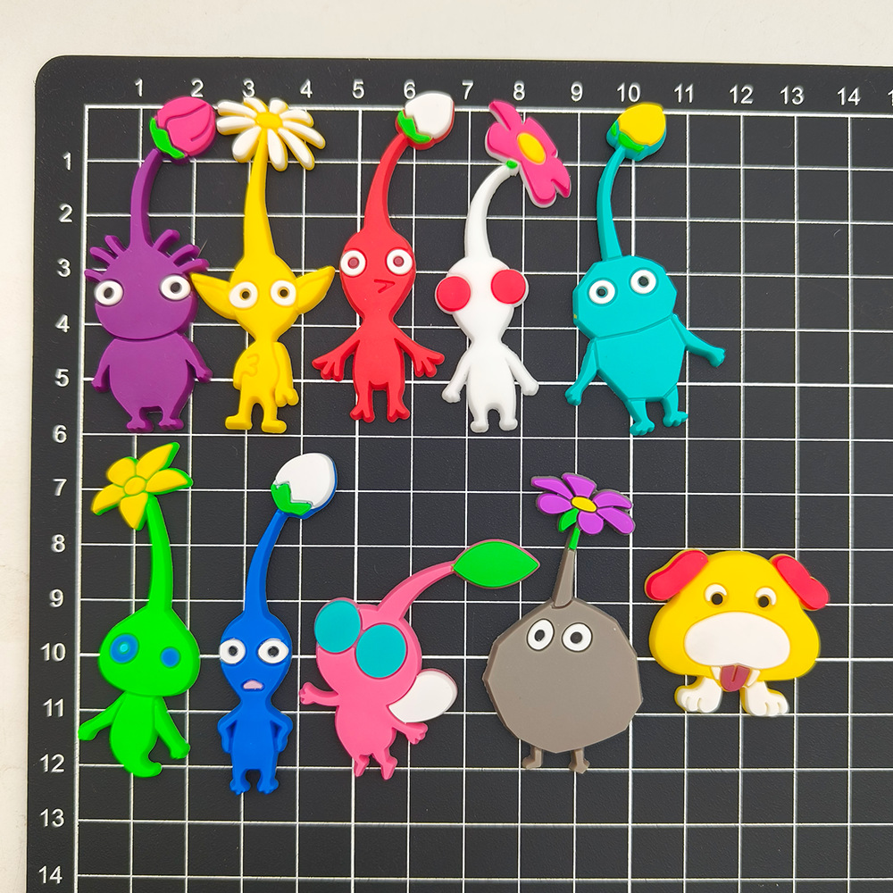 Cartoon Pikmin Crocs Shoe Charms PVC Soft Rubber Decorative Accessories