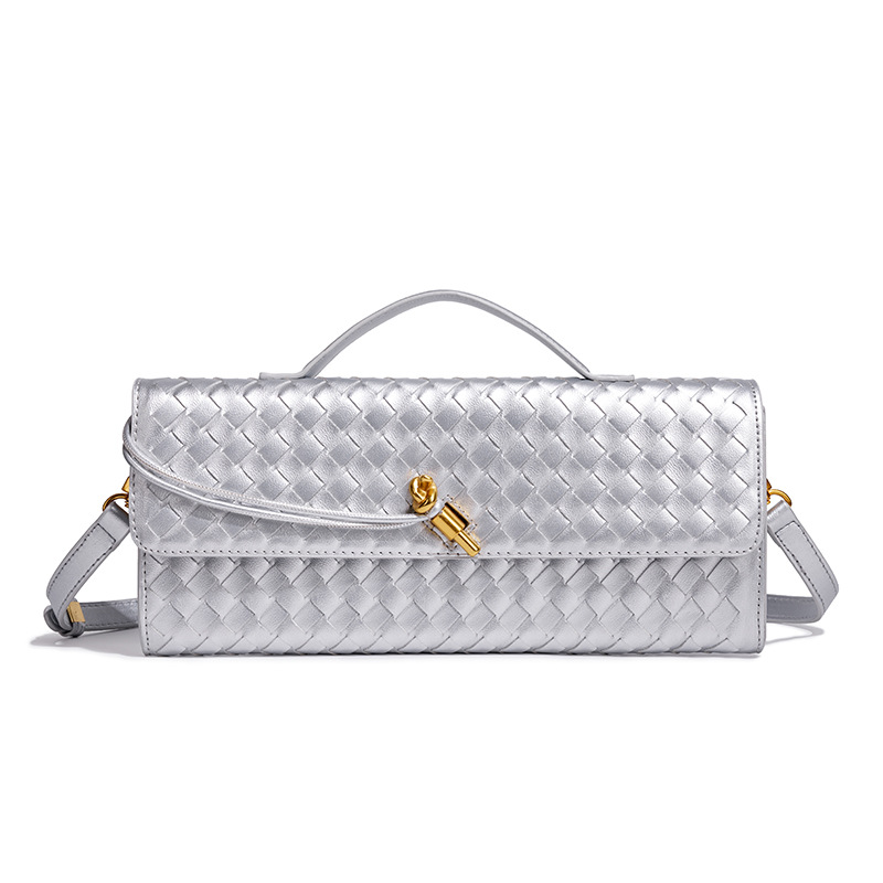 [Grenzüberschreitend spezial] Nische Webstoff Schulter-Akkordeon-Tasche, modische horizontale Handtasche, vielseitige Damen-Umhängetasche - 10