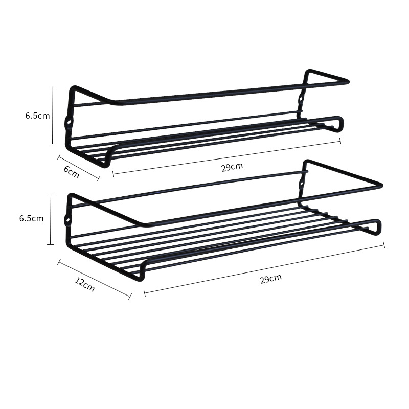 Cross-border kitchen cabinet door spice rack multifunctional no-drill wall-mounted spice rack ready for sale - 9