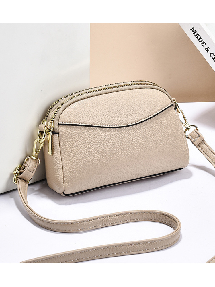 Crossborder Umhängetasche Damen Neumodell modische Mini-Tasche Zweischicht-Reißverschluss Mama-Handytasche vielseitige kleine Quadrattasche - 1
