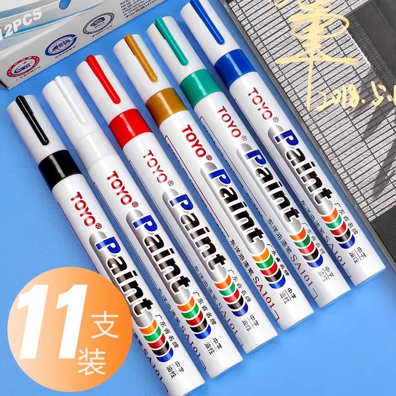 TOYO Beyaz Lastik Boyası Kalemi, Su Geçirmez, Kalıcı