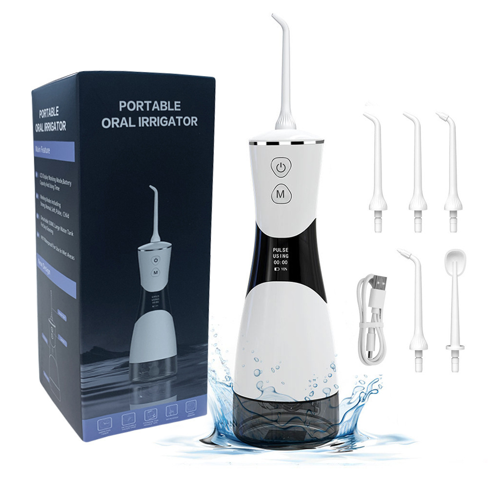 Elektrische Munddusche, USB-aufladbar, tragbar, für den Haushalt, mit Zahnaufhellungsfunkt