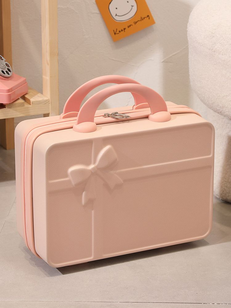 Koffer 14-Zoll-Koffer, stilische Mini-Kosmetiktasche Aufbewahrungsbox, hochwertiger Geschenkkarton mit Schleife
