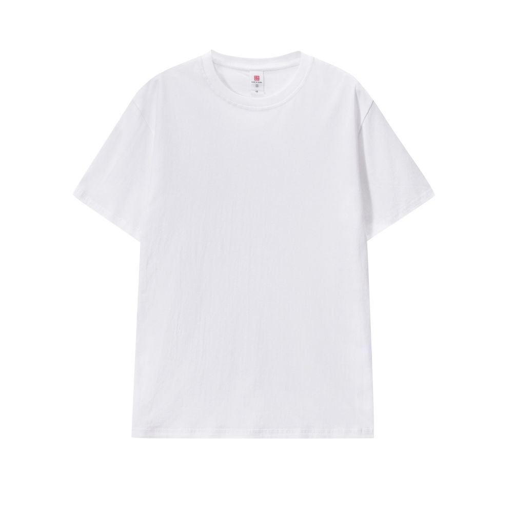 Herren Basic-T-Shirt, 100% Baumwolle, Kurzarm, Rundhals, lockere Passform