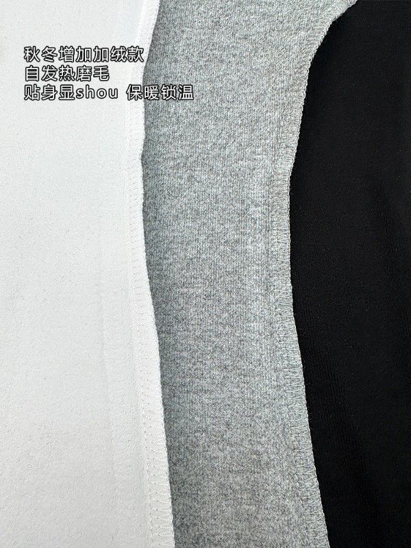 Fitted Drop-Shoulder Women's Long-Sleeve T-Shirt, Fleece-Lined, Autumn/Winter