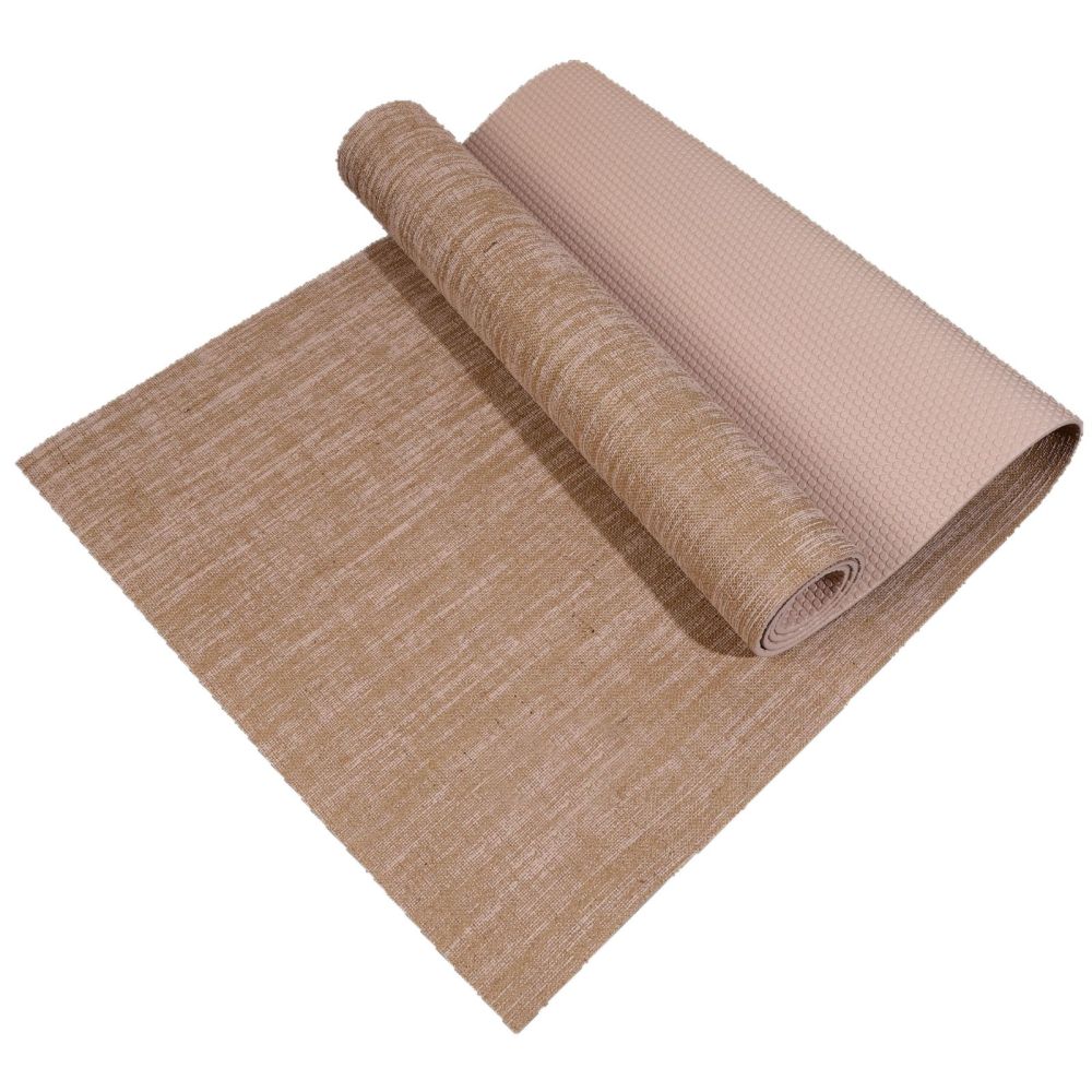 PVC linen yoga mat, non-slip, sweat-absorbent, soundproof