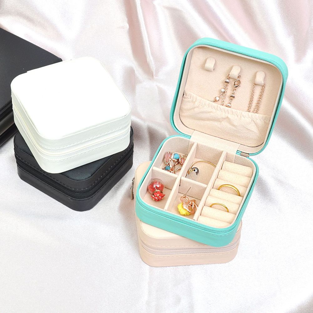 Schmuckschatulle Reise-Aufbewahrungsbox tragbar Geschenkbox Ohrstecker Ring Verpackung Schmuckdose Premium-Schmuckkasten Schmuckkästchen Schmuckschatulle - 1