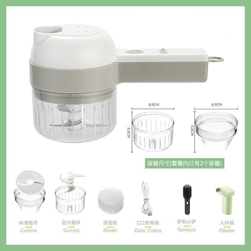 Gatling vegetable cutter new multifunctional home slicing tool storm electric garlic press hand-type kitchen robot. - 13