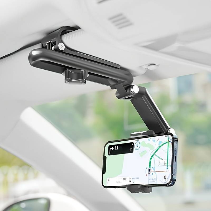 Cross-border Temu Label-Attaching Sunshade Navigation Phone Holder, Direct-View Universal Car Navigation Bracket for Vehicles