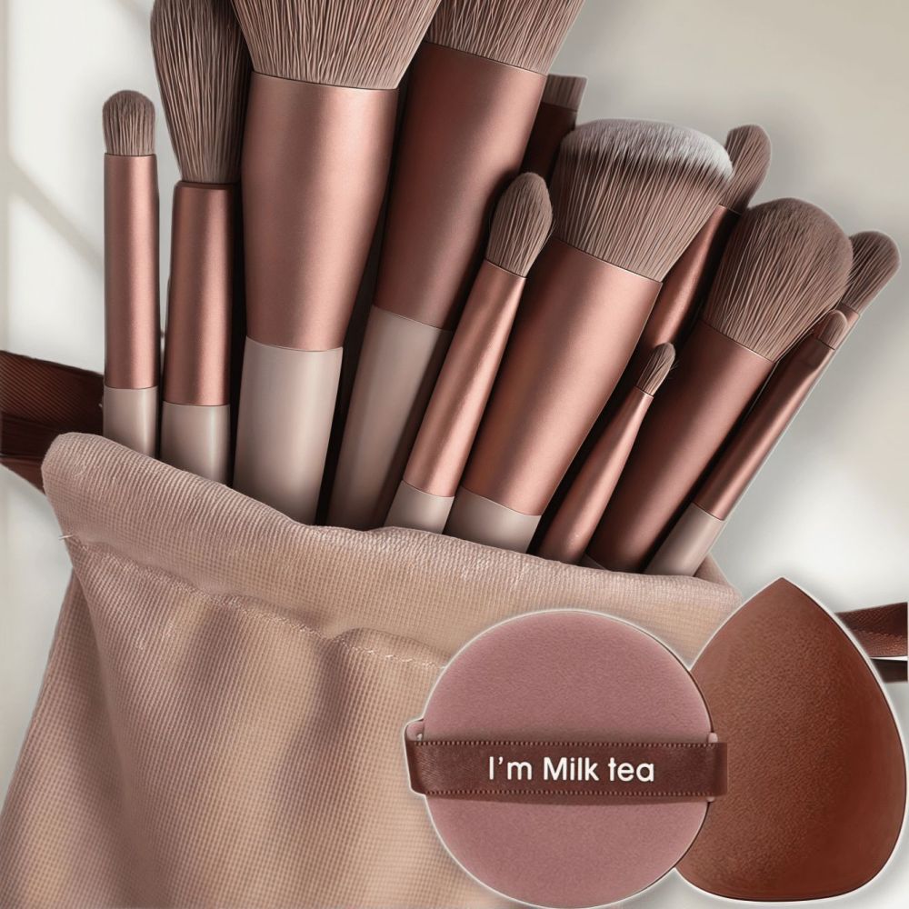 13-Piece Makeup Brush Set, Soft Bristles, with Brush Bag