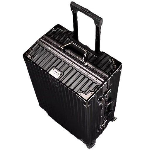 Robuster und langlebiger Koffer 24 Zoll Herren 360-Grad-Rollen Herren Aluminiumrahmen Trolley Zahlenkombination Reisekoffer 28 Zoll großes Fassungsvermögen Lederkoffer