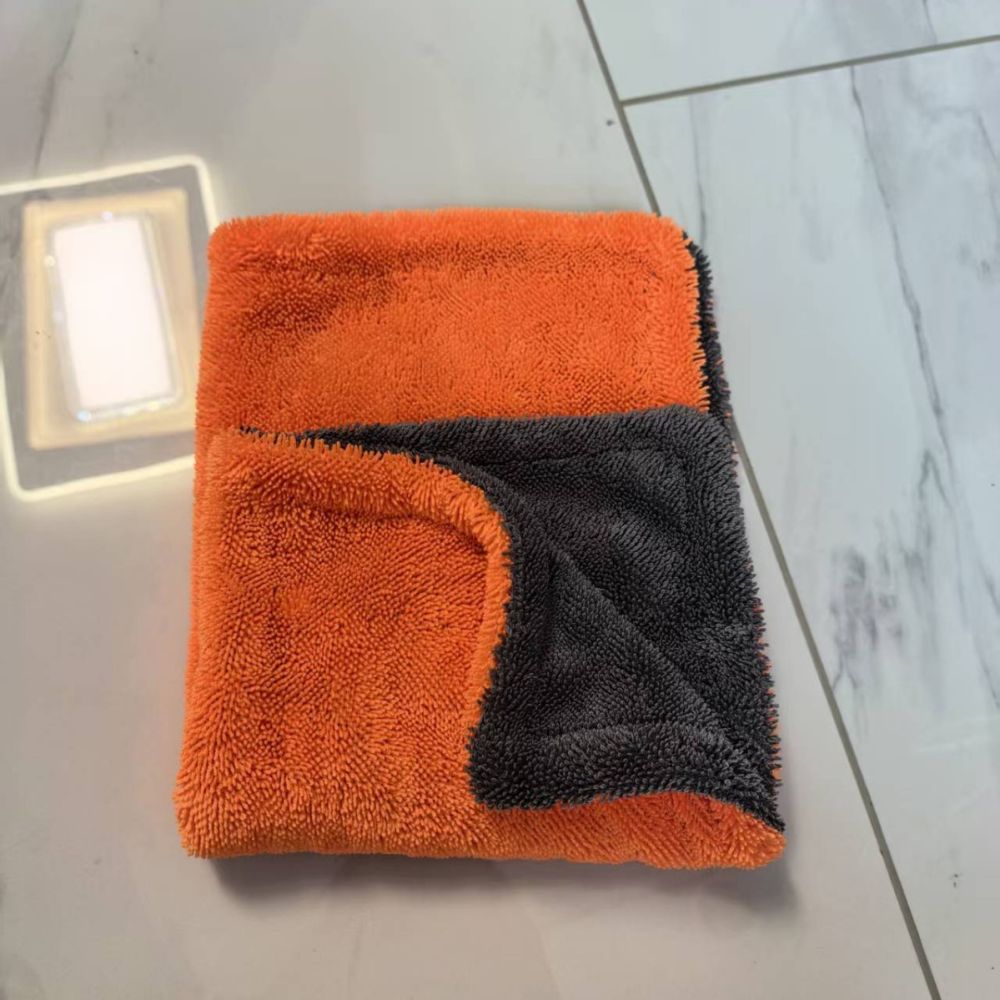 Double-sided thickened twisted woven car cleaning towel, absorbent and lint-free, car washing towel, lint-free cloth, water-absorbent towel. - 13