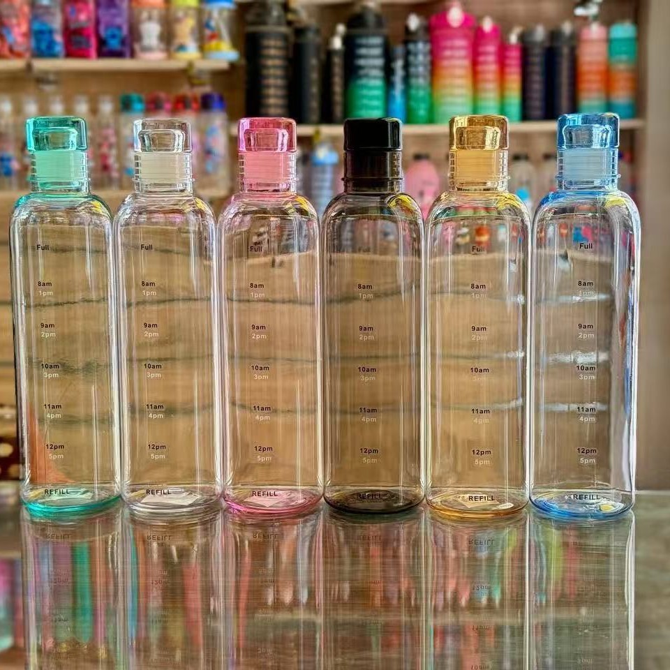 Minimalist 500ml Plastik Su Şişesi water bottle Plastik Bardak Ölçekli Su Bardağı Spor Su Şişesi 6 Renk Seçeneği - 9