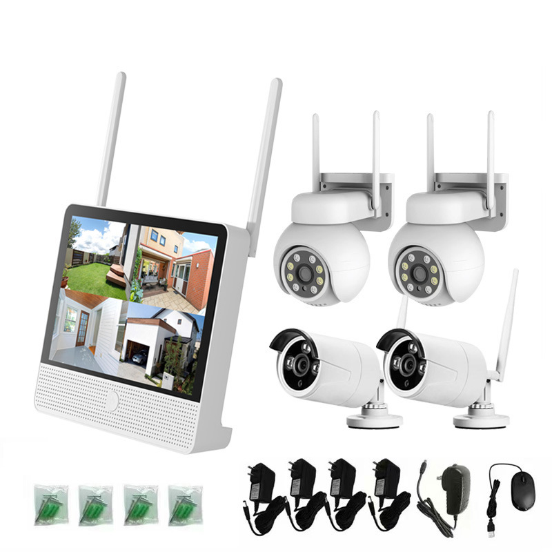 10.1 inch wireless monitoring set for home and commercial use, high-definition camera complete set, WiFi mobile remote network probe.