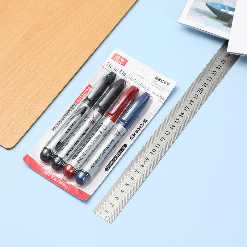 Papierkarte 4er-Set Mehrzweck-Markierstifte Logistik-Markierstifte dicke Spitze Ölmarker wasserfest lichtecht Markierstift