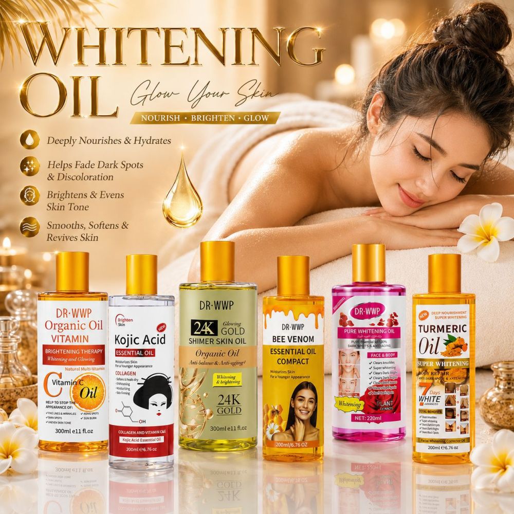 Cross-border Foreign Trade Best-Selling Turmeric Oil 200mL Moisturizing Brightening Mandelic Acid Essential Oil Facial and Body Skincare Massage Oil