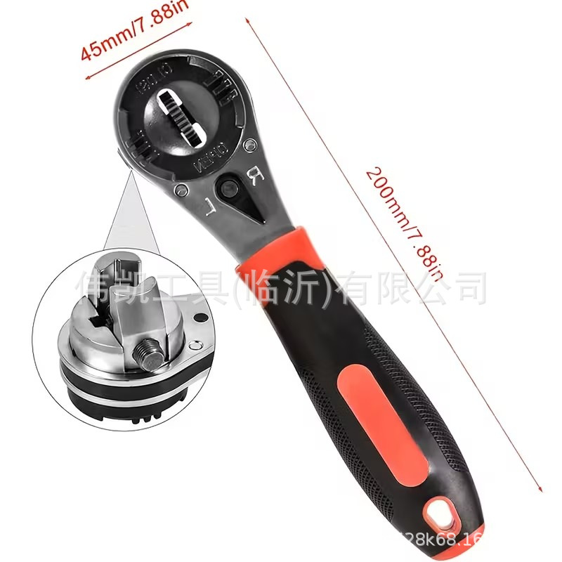 Ayarlanabilir Cırcırlı Açık Uçlu Anahtar 6-22 mm Çok Fonksiyonlu El Aleti