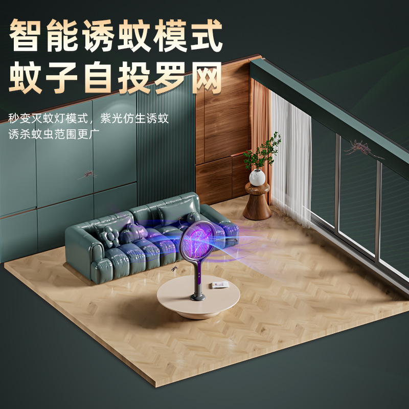 Faltbare Elektro-Fliegenklatsche und Mückenlampe 4-in-1