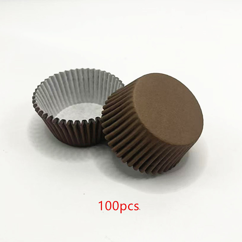 100 Stück reines Backpapier Muffin Papierförmchen groß Schneeflocke Meiniang Kuchen Cup Einweg-Muffin Papiertörtchen - 10