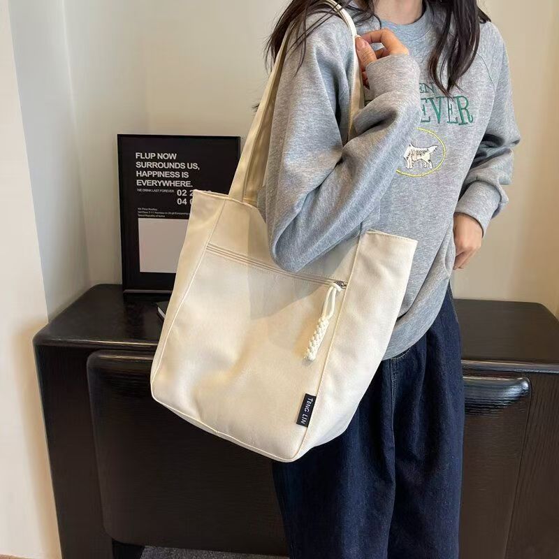 Japanese-style New Waterproof Nylon Casual Cross-border Spring Summer Single Shoulder Canvas Bag Women's Designer Large Capacity Commute Tote Bag - 1