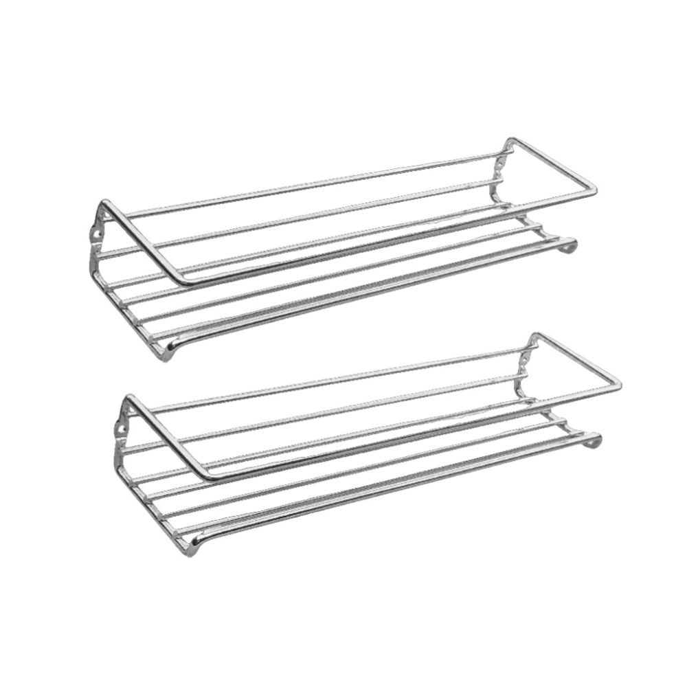 Carbon Steel Seasoning Kitchen Storage Rack Iron Art Household Wall-Mounted Soy Sauce Rack Cabinet Door No-Drill Square Organizer Shelf - 11